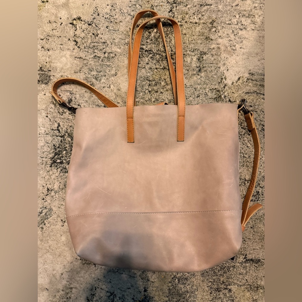 Able Caramel Leather Tote - GUC